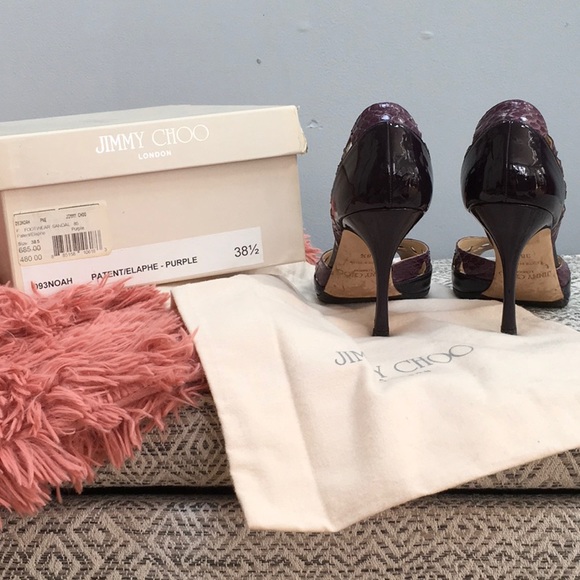 Jimmy Choo purple patent heels - Picture 3 of 3